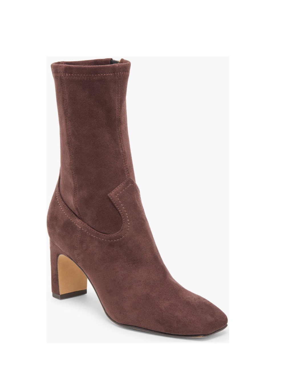 Dolce Vita Roan Block Heel Bootie Mahogany Stella Suede Women’s Size 9.5